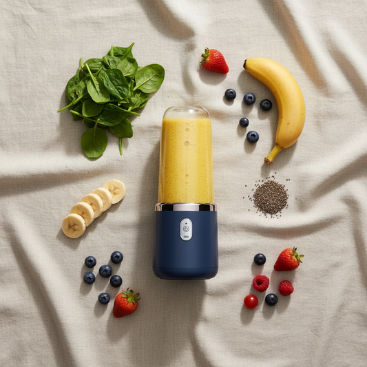 Blender organic flat lay